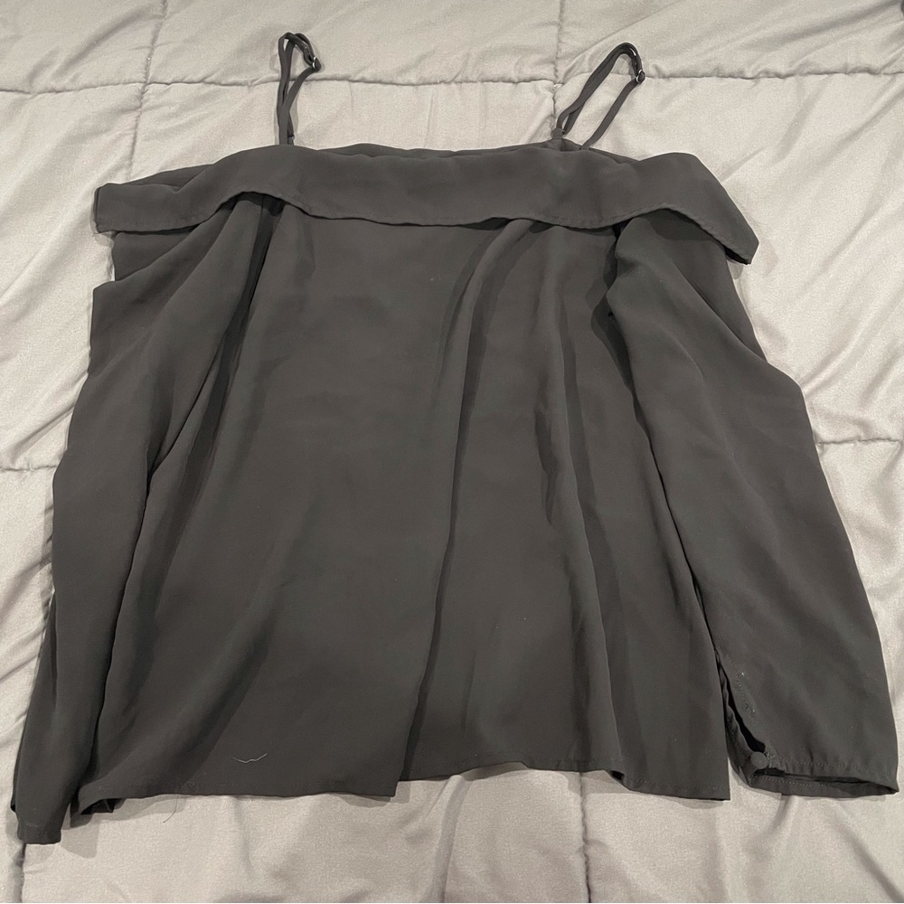 Cotton On Black Off-The-Shoulder Long Sleeve, Size Medium